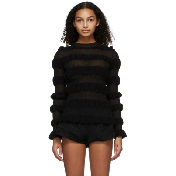 MOLLY GODDARD Tops - MOLLY GODDARD Black Gigi Sweater  Blouse
